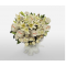 AN ALL WHITE BOUQUET OF FLOWERS FOR MANY OCCASIONS ! 